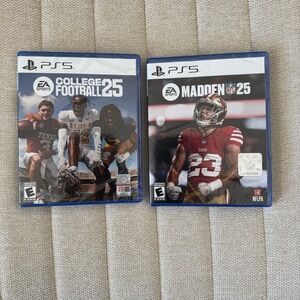 PS5 Football game bundle (disc) Madden 25 & College Football 25